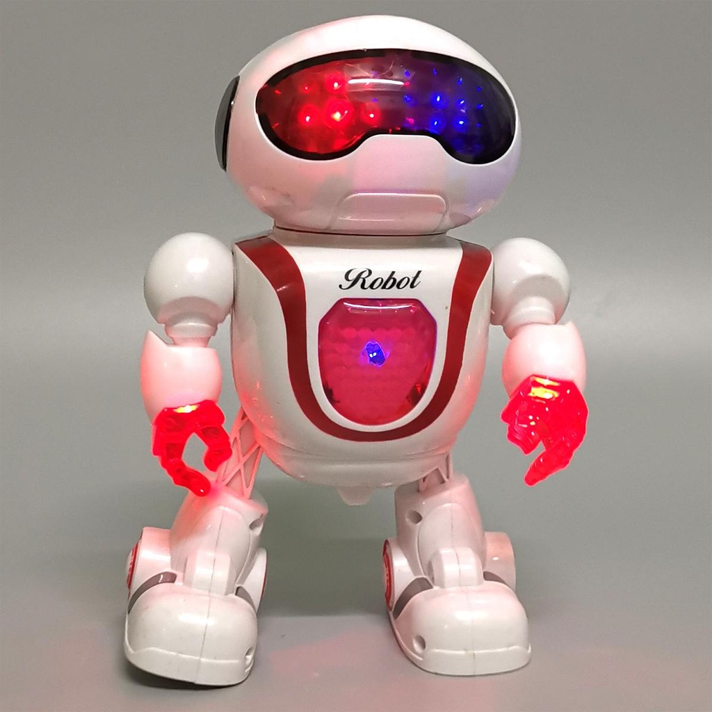 TAOTOY หุ่นยนต์ของเล่น หุ่นยนต์เต้น ใส่ถ่านเสียงเพลงและไฟ คละสี 363-10A