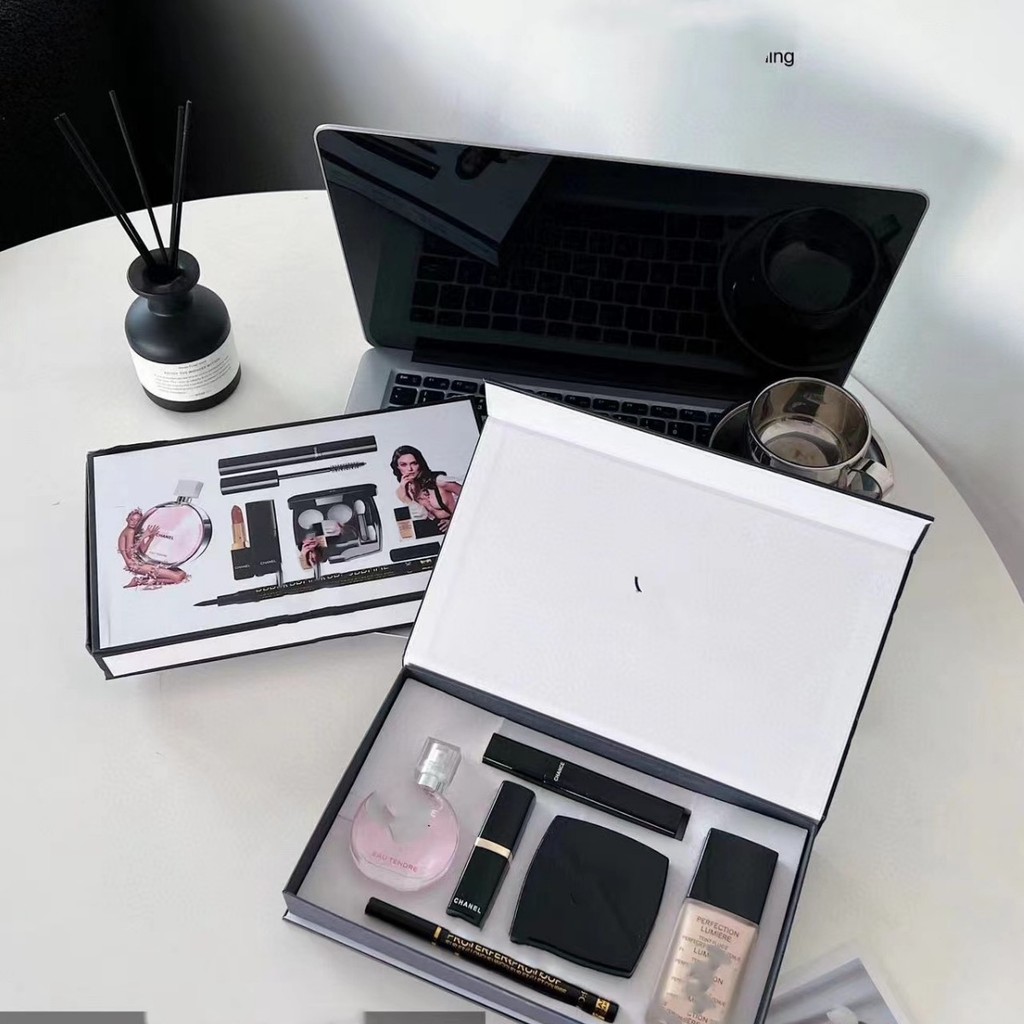 Classic Style Makeup Six-Piece Set Chanel-Style Gift Gift Box Perfume Lipstick Set Valentine's Day G