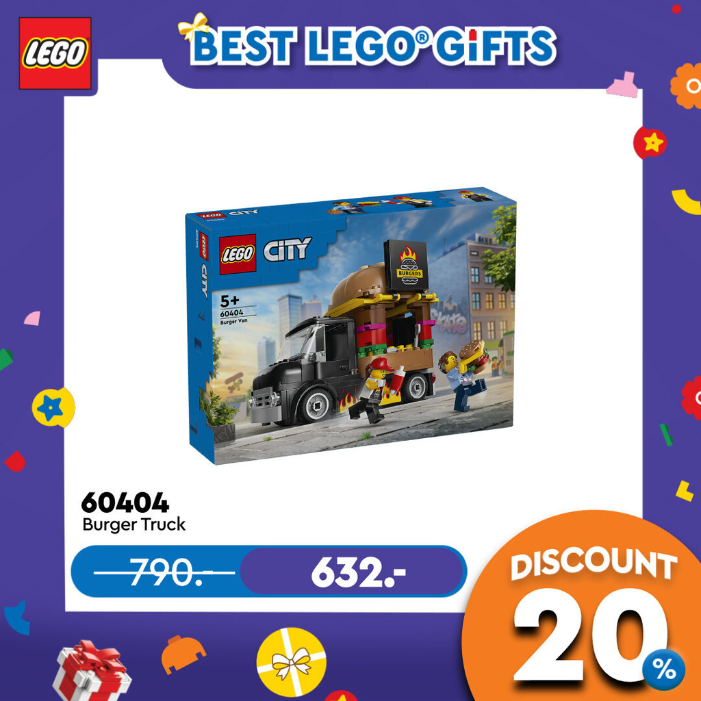 LEGO City 60404 Burger Van Toy Building Set (194 Pieces)