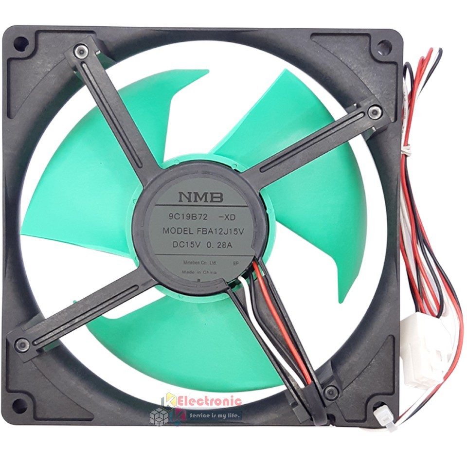 พัดลมตู้เย็นโนฟรอส DC 15V  0.28A (Sharp)ของแท้