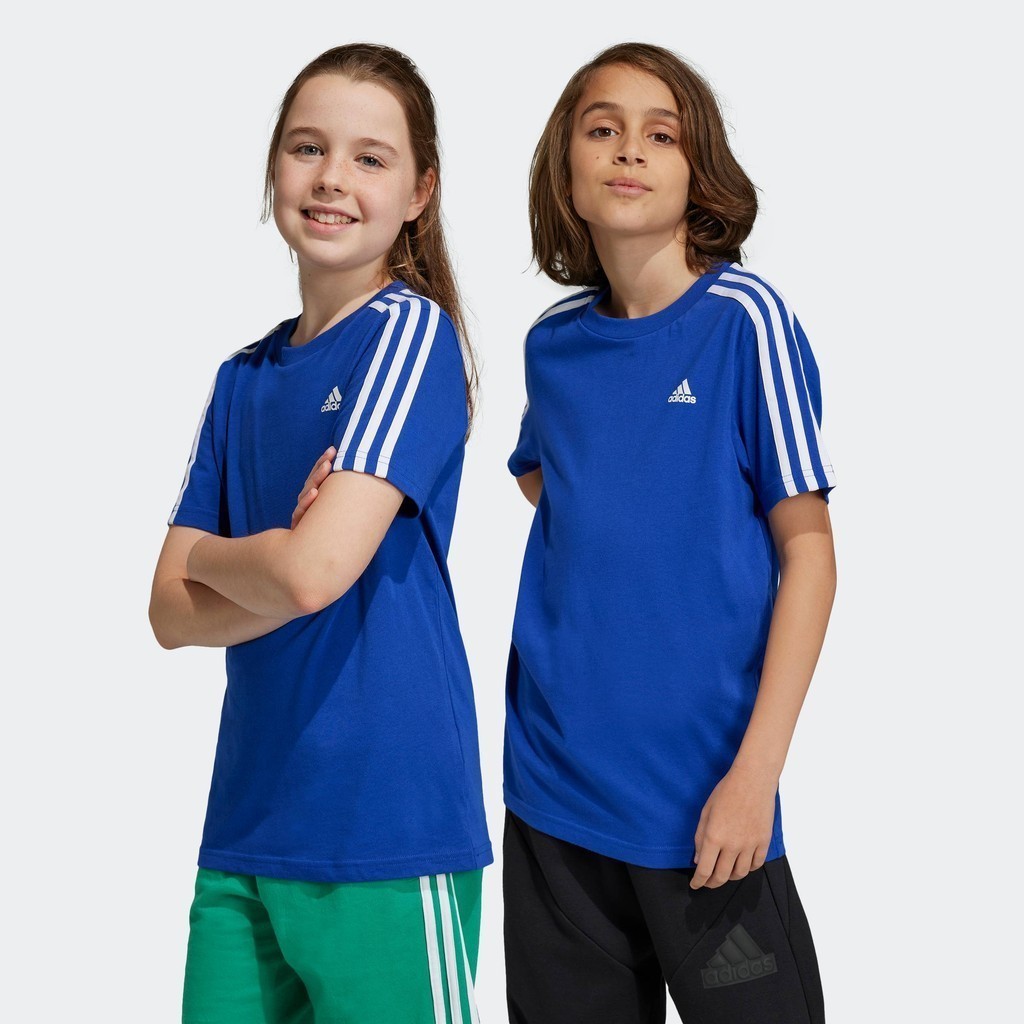 adidas Lifestyle Essentials 3-Stripes Cotton Tee Unisex Blue IC0604