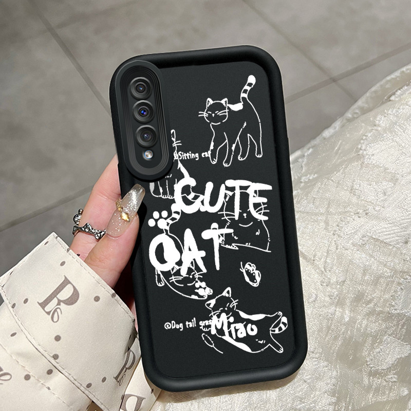 เคสสำหรับ Samsung Galaxy A50 A50s A30s เคสใหม่เคสซิลิโคนนิ่มดูดซับแรงกระแทกเคสมือถือลายแมวน่ารัก