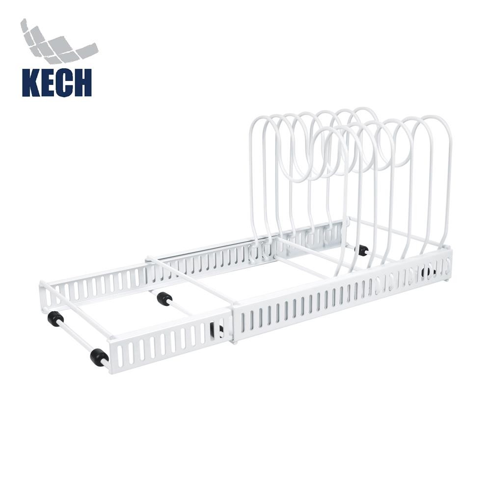 HomePro ชั้นวางกระทะและฝาหม้อแบบปรับขนาดได้ 30-58.5 ซม.  แบรนด์ KECH