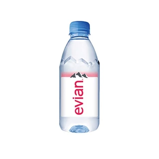 Evian Natural Mineral Water เอเวียง น้ำแร่ธรรมชาติ ขวดพลาสติก 330 มล. แพ็ค 24 ขวด