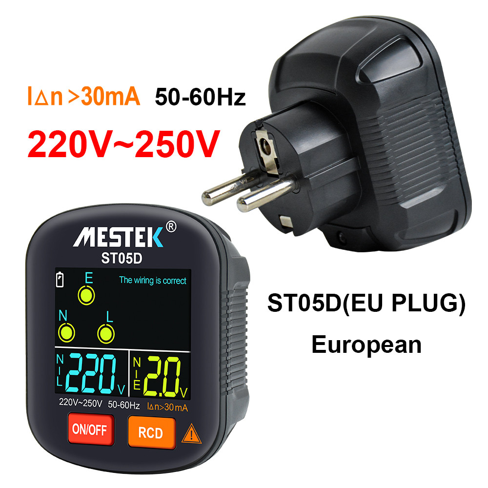 30-250v แบบพกพา Digital Socket Tester Detector RCD แรงดันไฟฟ้าเครื่องทดสอบ Ground Polarity เฟสตรวจสอบเครื่องมือสี Tolo929