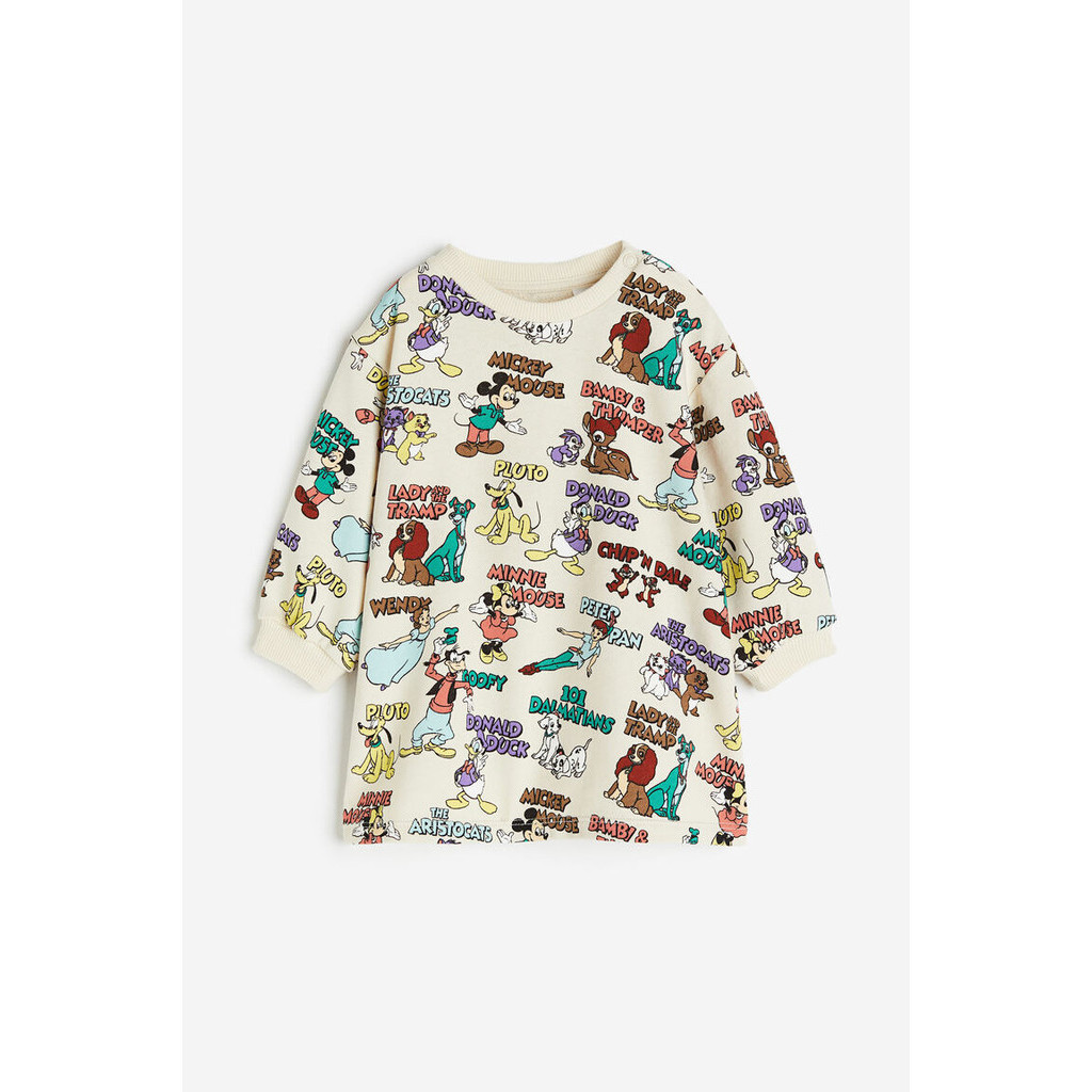 H&M Girl Patterned sweatshirt dress 1195483_1