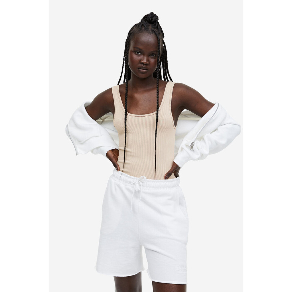 H&M Woman Ribbed jersey body 1170076_1