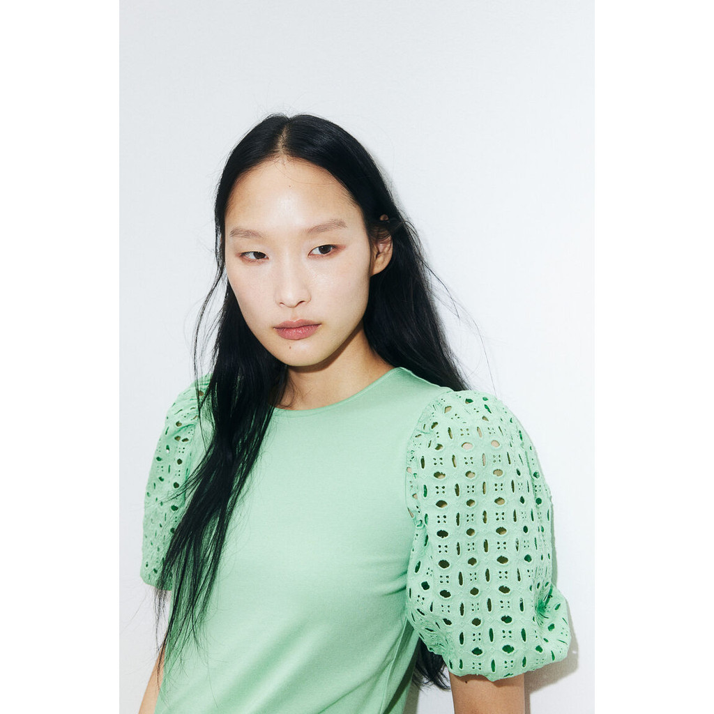 H&M Woman Puff-sleeved top 1138084_1