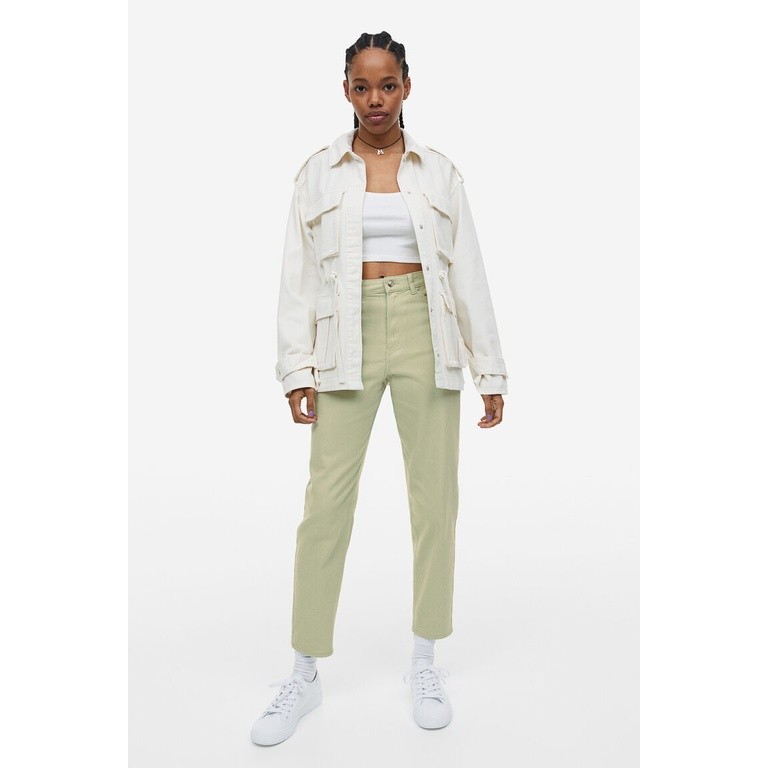 H&M Woman Mom Loose Fit Twill trousers 1051012_4