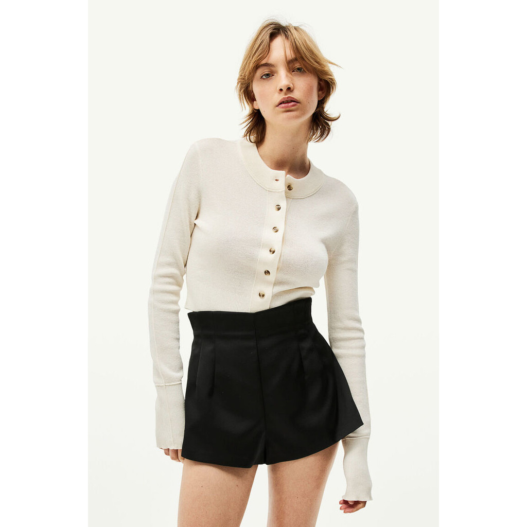 H&M Woman Shiny twill mini shorts 1226860_1