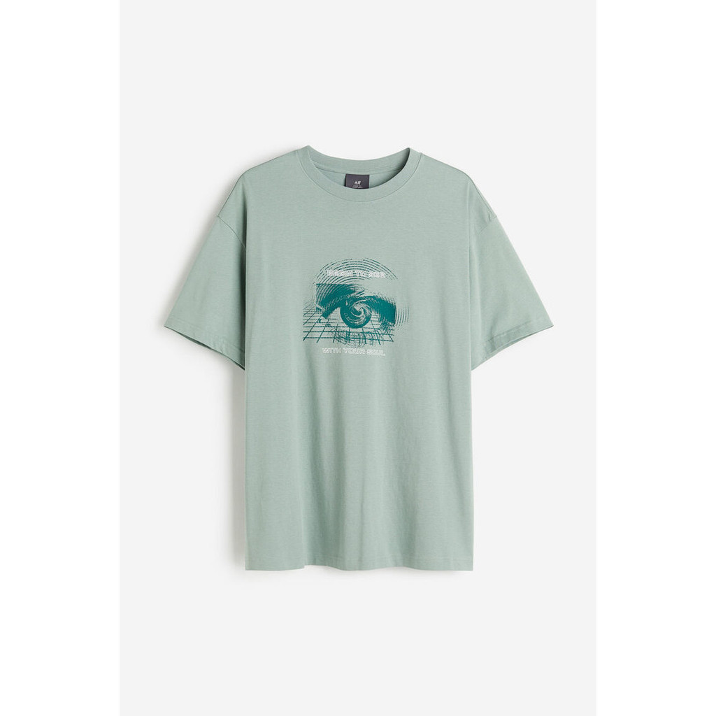 H&M Man Loose Fit Printed T-shirt 1032522_23