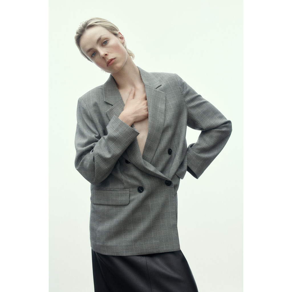 H&M Woman Double-breasted blazer 1232584_1