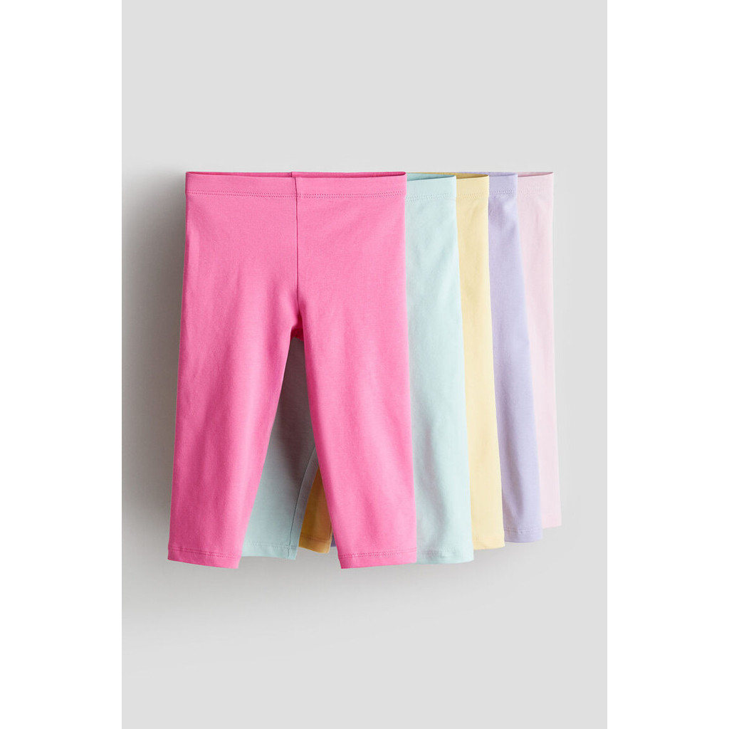 H&M Girl 5-pack cotton Capri leggings 0840933_4