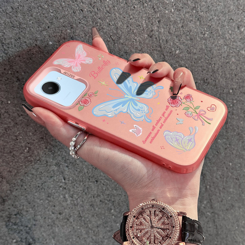 เคสสำหรับ Realme C30 C30s Narzo 50i Prime เคสโทรศัพท์รูปผีเสื้อหลากสีใหม่เคสแข็งกันตกแบบบางเฉียบ