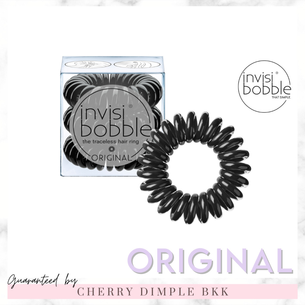 🍒ของแท้·ส่งไว·ถูก🍒INVISIBOBBLE รุ่น ORIGINAL สี "TRUE BLACK" / ยางรัดผม เยอรมัน ยางมัดผม invisibobbl