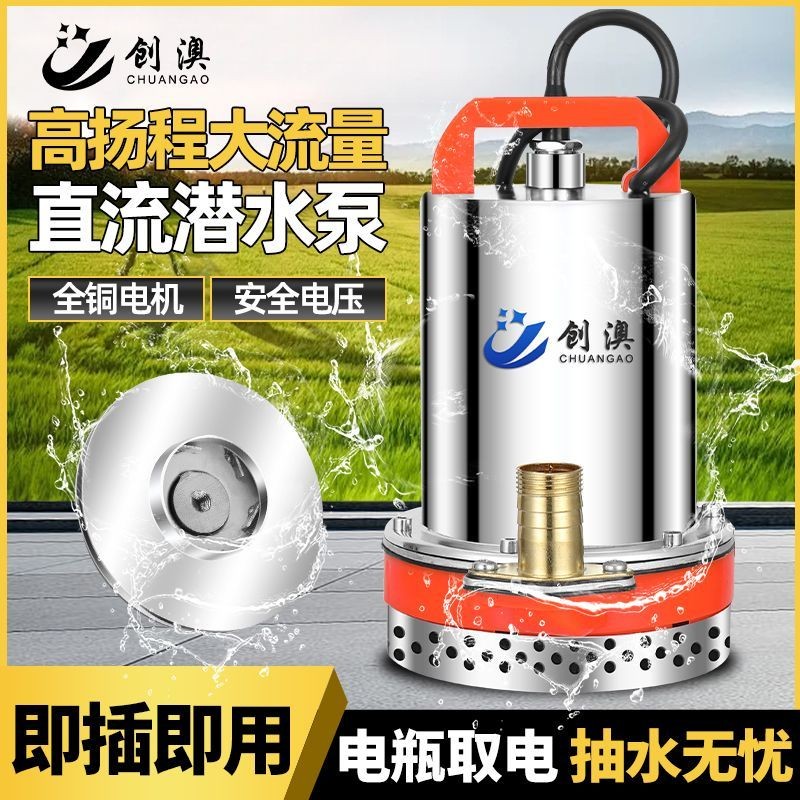 ปั๊มจุ่ม DC12V24V48V60V72การเกษตร