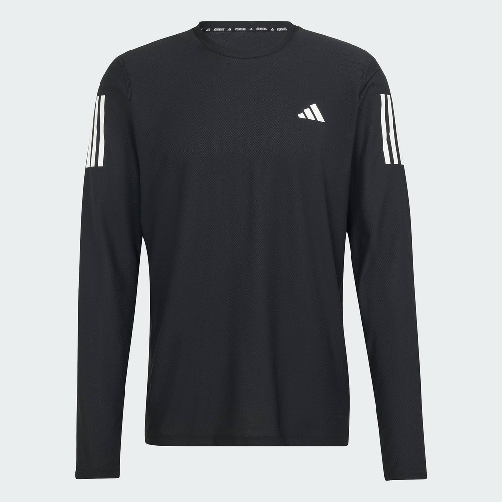 adidas วิ่ง เสื้อยืดแขนยาว Own The Run ผู้ชาย สีดำ IN1486