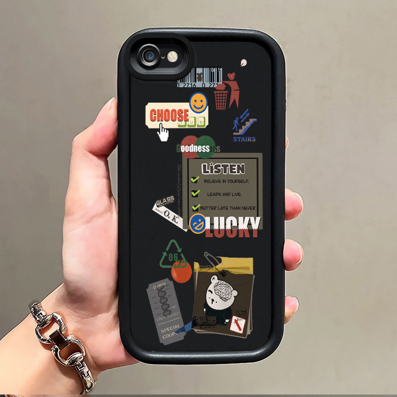 เคสสำหรับ iPhone 6 Plus 6s Plus 7 Plus 8 Plus SE 2020 เคสโทรศัพท์อินเทรนด์พร้อมเคสป้องกันการกระแทกซิลิโคนนิ่ม