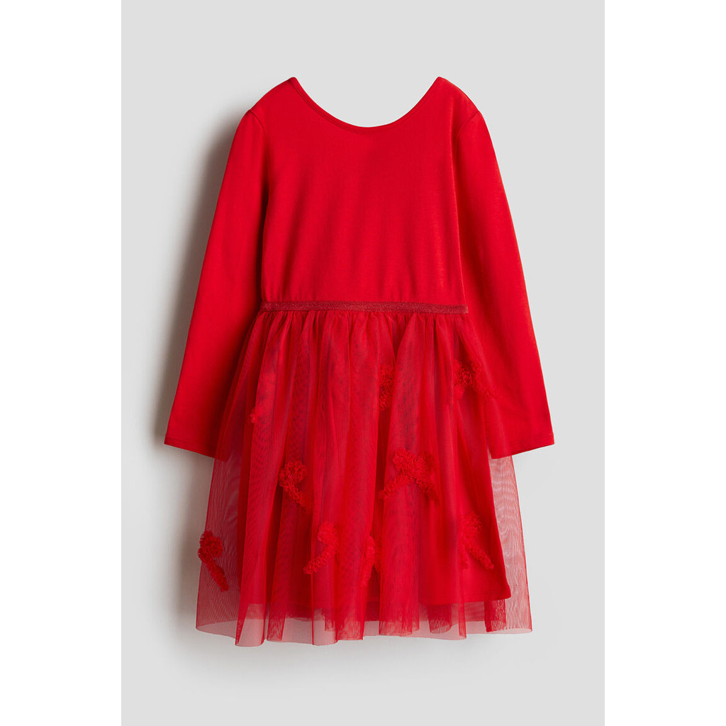 H&M Girls Tulle-skirt jersey dress 1246266_1