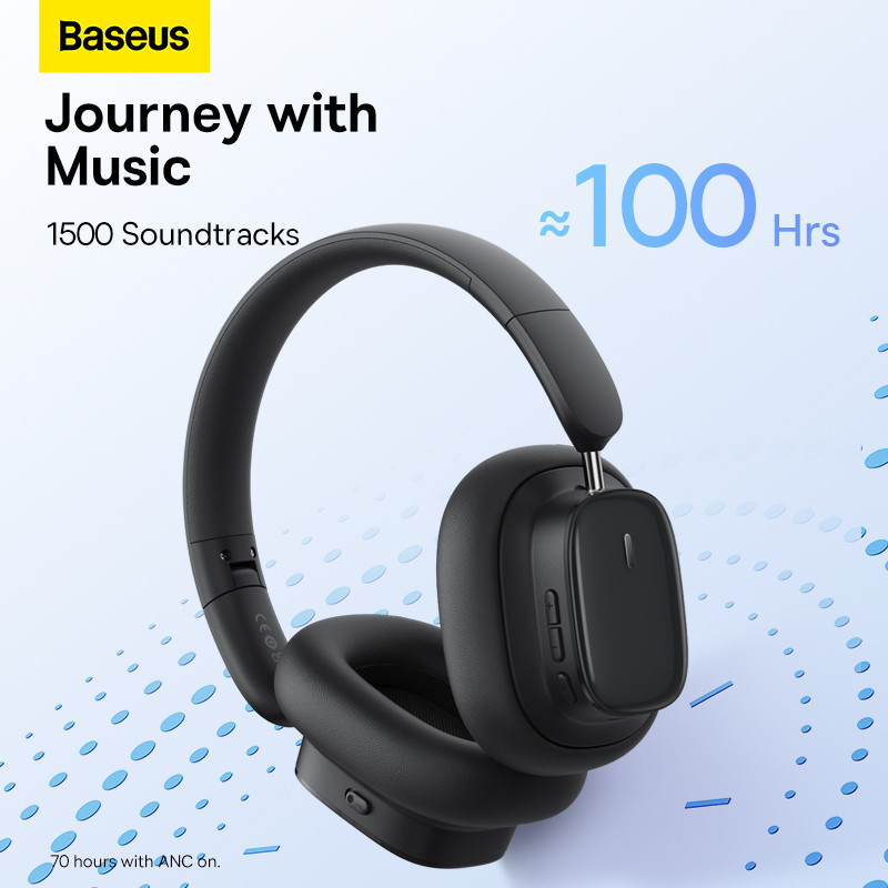 Baseus หูฟังบลูทูธไร้สาย รุ่น Bowie H1i (แถมฟรี สายเคเบิล Type-C 3A 0.3 ม. สีขาว + สายอะแดปเตอร์เสียง 3.5 มม. รูปที่ 6