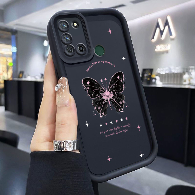 เคสสำหรับ Realme 7i Realme C17 เคสใหม่เคสซิลิโคนนิ่มสำหรับเด็กผู้หญิงผีเสื้อเคสโทรศัพท์ยอดนิยม