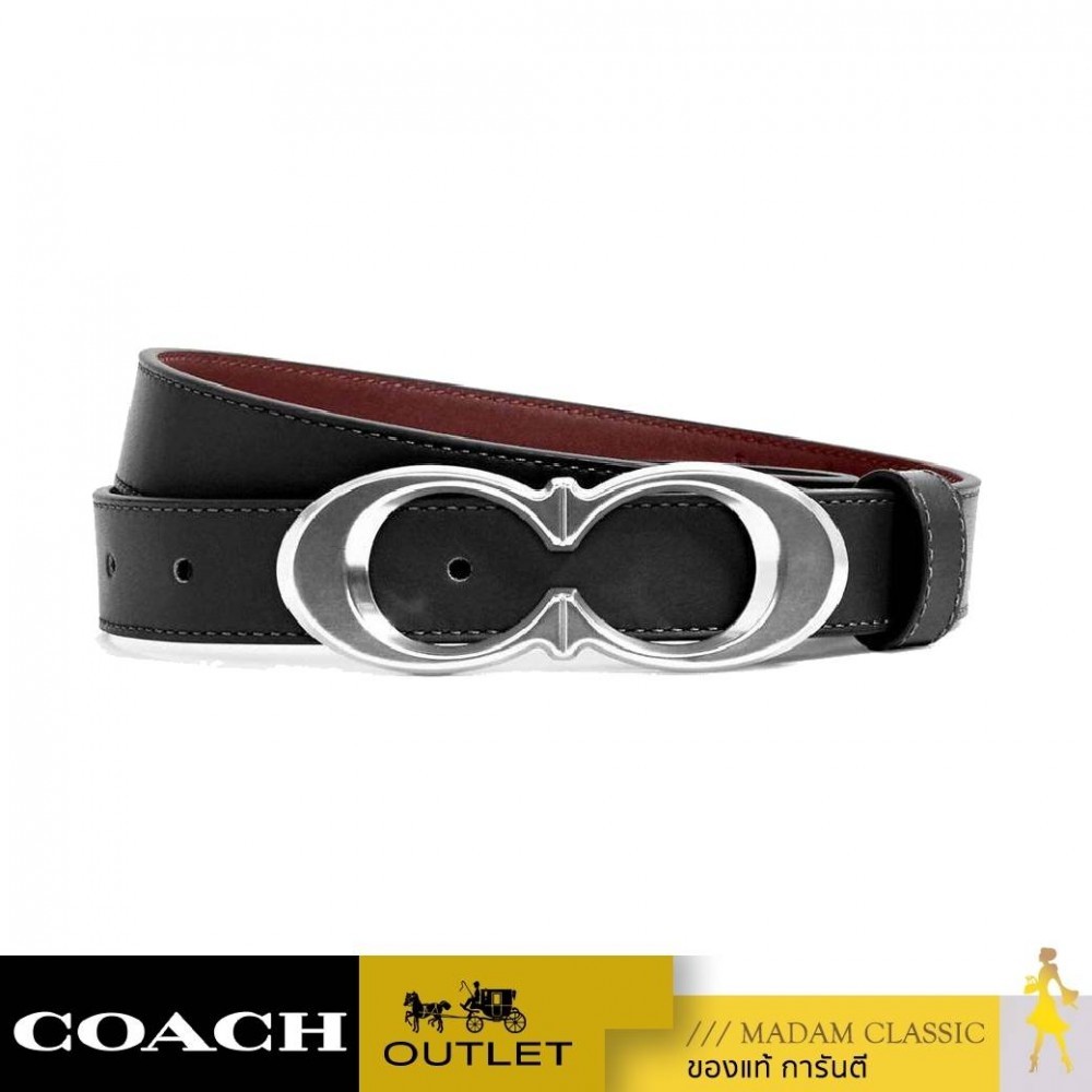 NEW เข็มขัด COACH C1725 SIGNATURE BUCKLE BELT, 25 MM (SVO2DM) SIZE:M