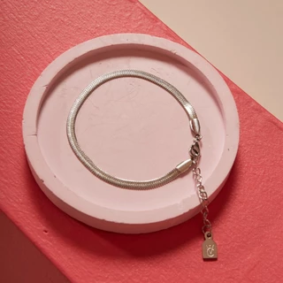 Valichain - Vani Herringbone Bracelet 3mm (White Gold)