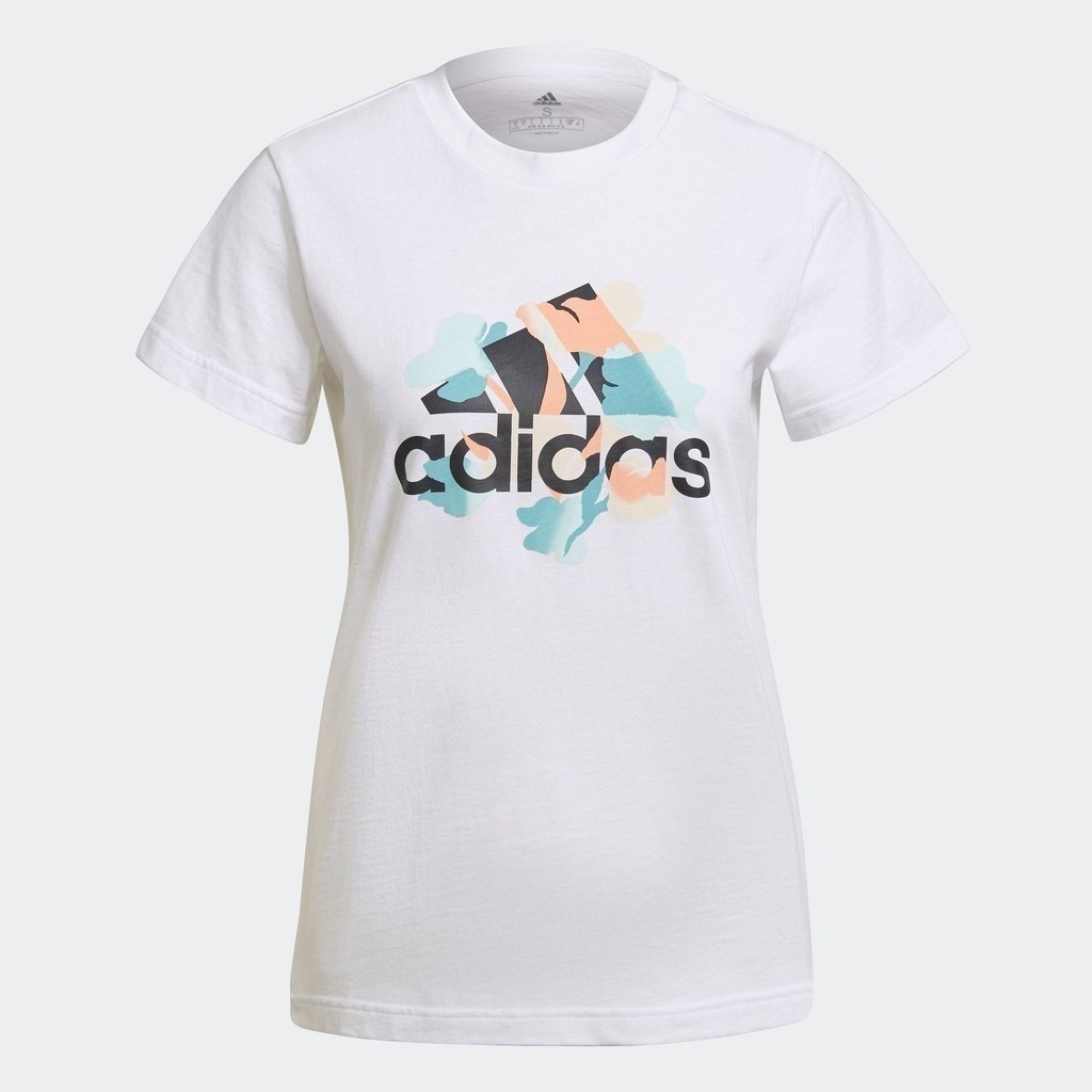 adidas Lifestyle Floral Graphic Tee Women White GT8807