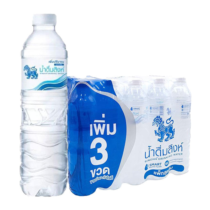 สิงห์ น้ำดื่ม 600 มล. x 12+3 SINGHA Drinking Water 600 ml x 12+3