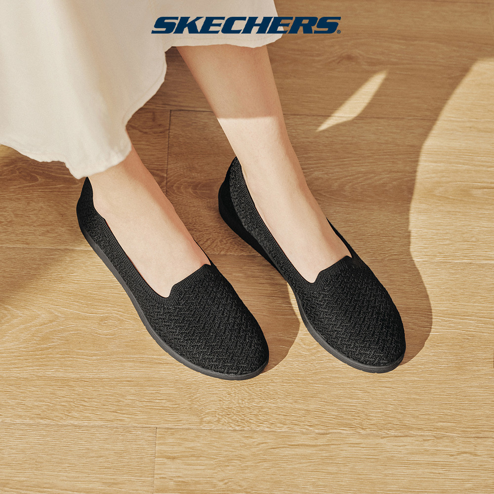 Skechers สเก็ตเชอร์ส รองเท้า ผู้หญิง Modern Comfort Cleo Flex Wedge Shoes - 158737-BBK