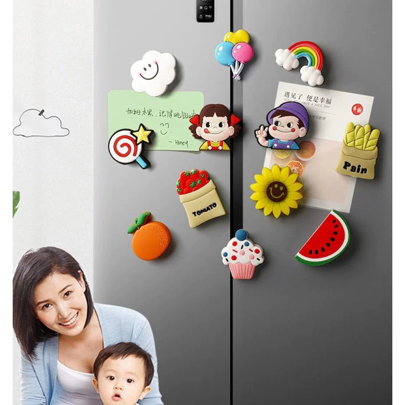 🏠 ที่ติด ตู้เย็น แม่เหล็ก ที่ติด ตู้เย็น น่ารักแม่เหล็ก น่ารักแม่เหล็ก magnet แม่เหล็กติดตู้เย็น รูปทรงอาหาร 3D น่ารัก แ