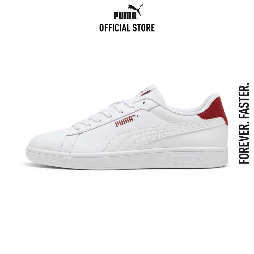 PUMA BASICS - รองเท้าผ้าใบ Smash 3.0 L สีขาว - FTW - 39098720