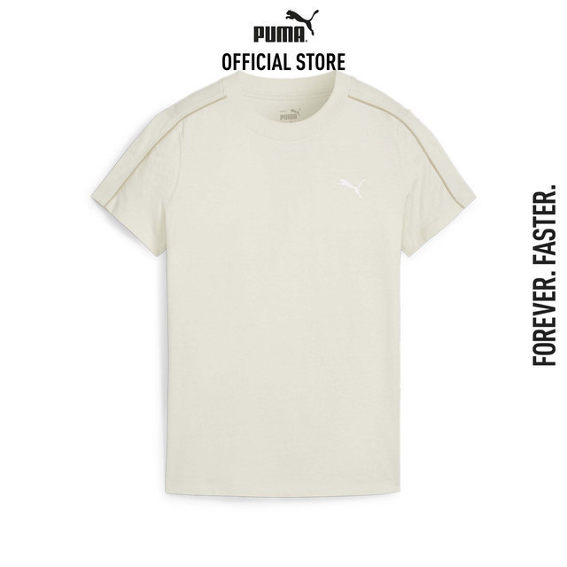PUMA BASICS - เสื้อยืดผู้หญิง HER สีขาว - 67788387