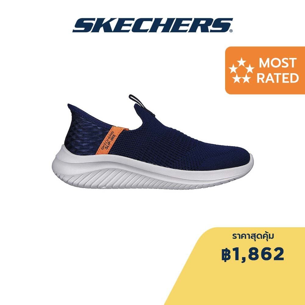 Skechers สเก็ตเชอร์ส รองเท้าเด็กผู้ชาย Boys Slip-Ins Ultra Flex 3.0 Shoes - 403844L-NVY Air-Cooled Memory Foam