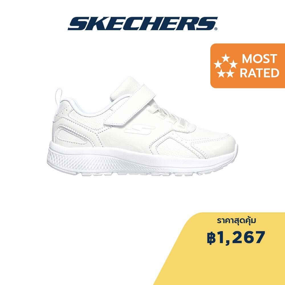 Skechers สเก็ตเชอร์ส รองเท้าวิ่งเด็กผู้หญิง ออกกำลังกาย, สปอร์ต Girls GOrun Consistent Running Shoes - 302604L-WHT