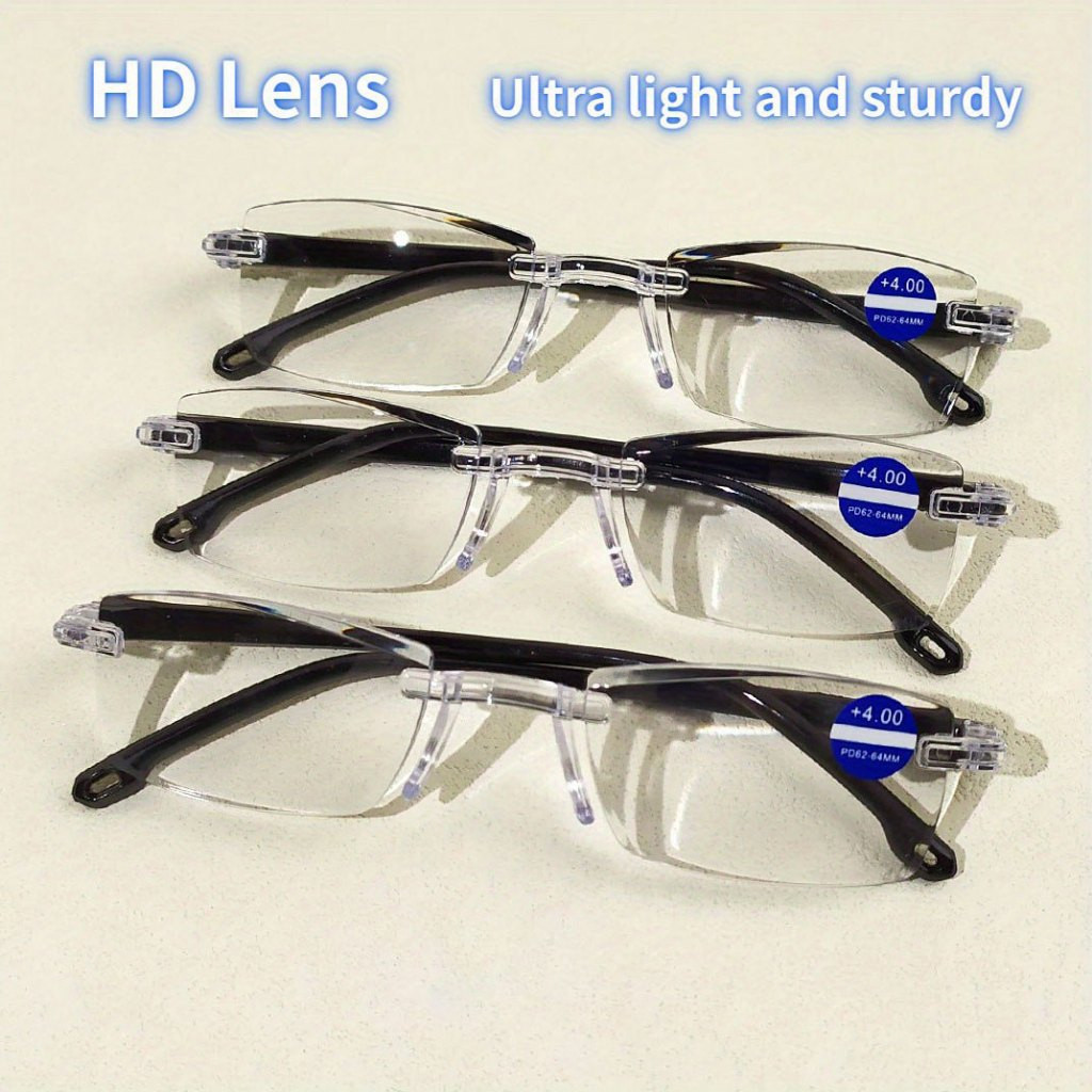 candypop Blue Light Blocking Presbyopia สบายแฟชั่นเรียบง่าย Rimless Cut Edge แว่นตาสายตายาวตามอายุ
