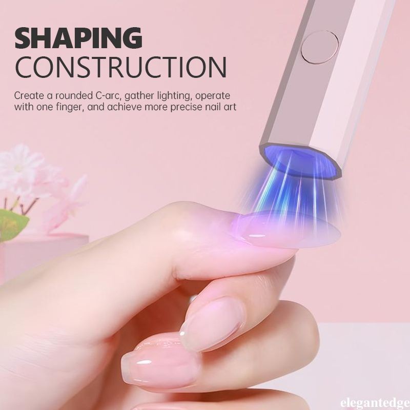 elegantedge แบบพกพามือถือแปดเหลี่ยมโคมไฟชาร์จ Mini Phototherapy โคมไฟเล็บ Phototherapy โคมไฟ