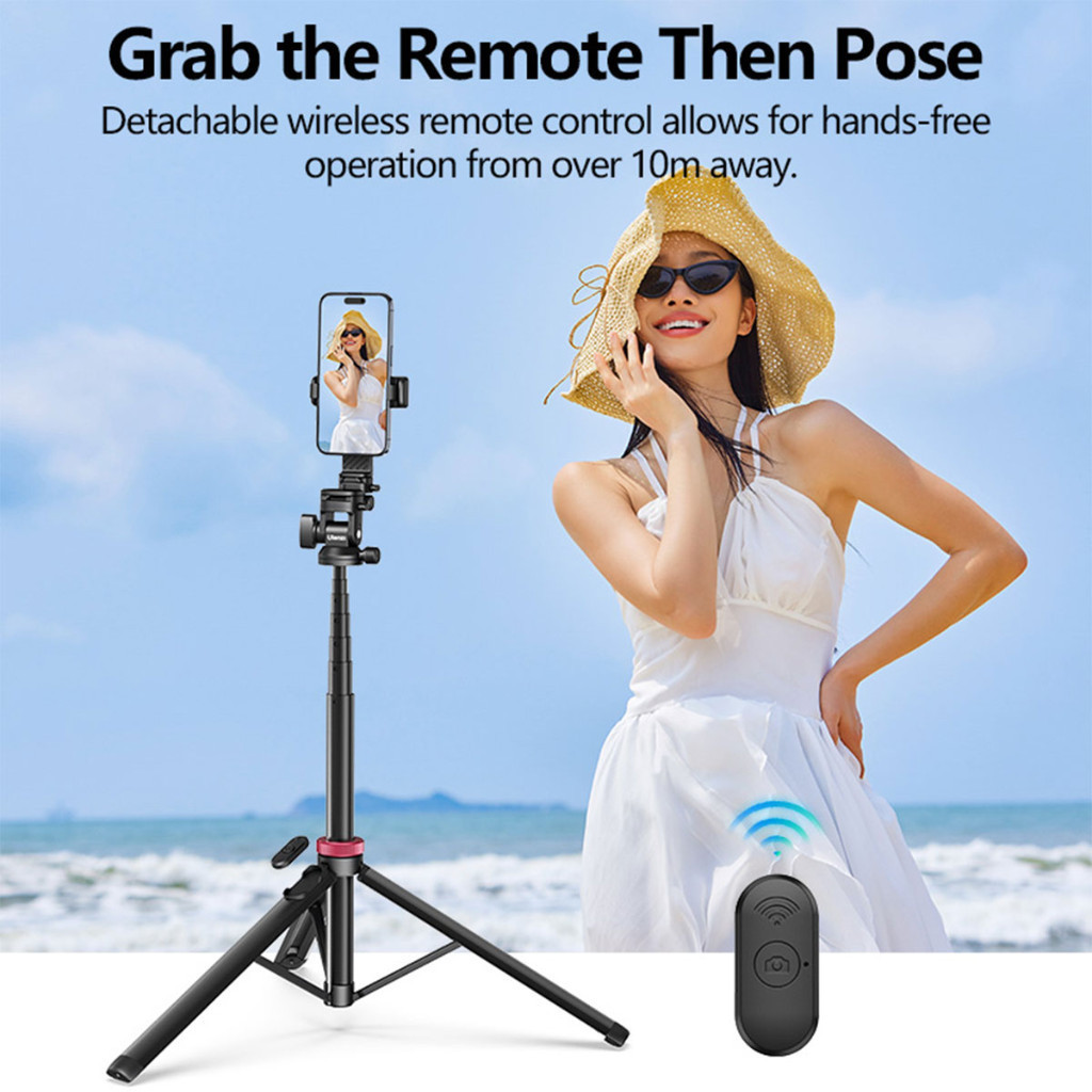 Ulanzi MT78 Monopod Selfie Stick Tripod ไม้เซลฟี่ ขาตั้งกล้อง Dual Cold Shoe รีโมท รับน้ำหนักได้5กก.