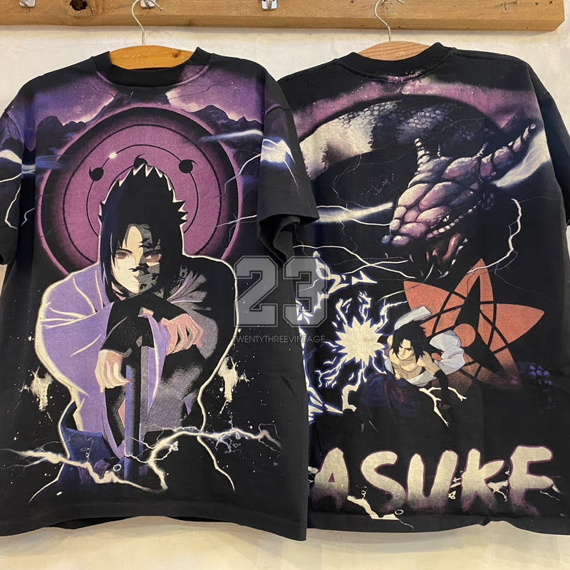 [ 23 ] NARUTO SASUKE OVP tag Bootleg แท้ Bio washed เสื้อวินเทจ เสื้อการ์ตูนตำนาน vintage shirt