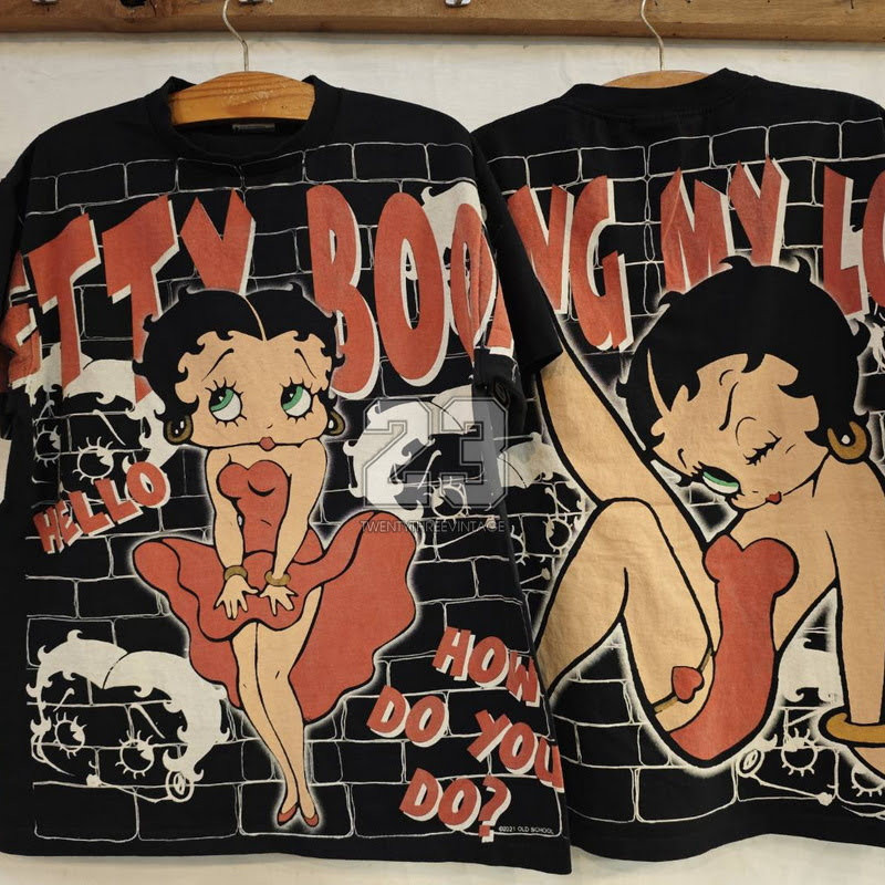 [ 23 ] BETTY BOOP tag USA OVP Bio Washed เสื้อการ์ตูน น่ารัก เสื้อวินเทจ vintage shirt classic