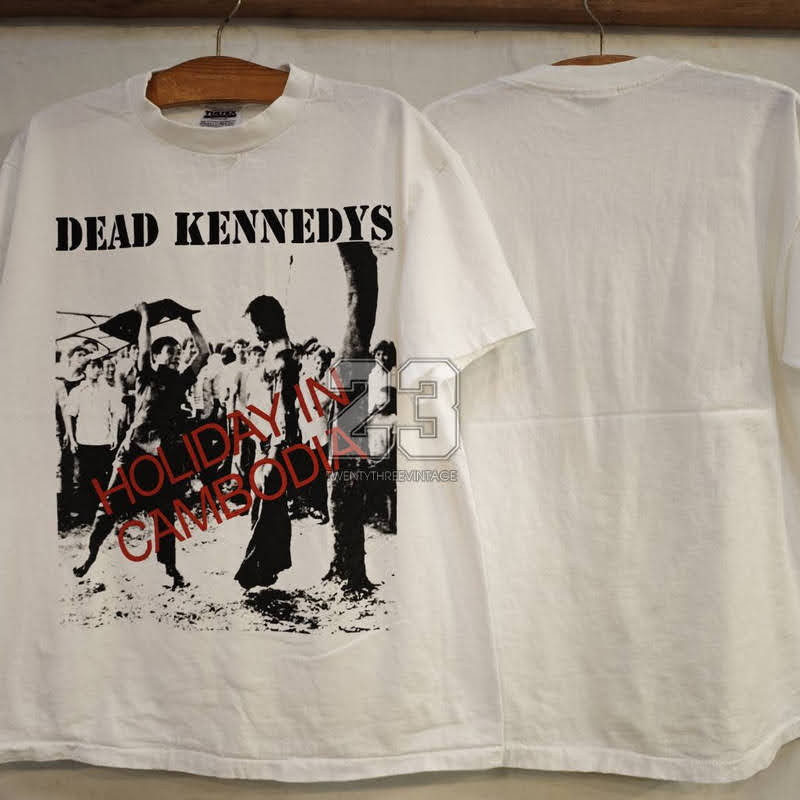 [ 23 ] DEAD KENNEDYS HOLIDAY IN CAMBODIA  เสื้อวินเทจ ป้ายUSA เสื้อทัวร์ วงร๊อค vintage shirt