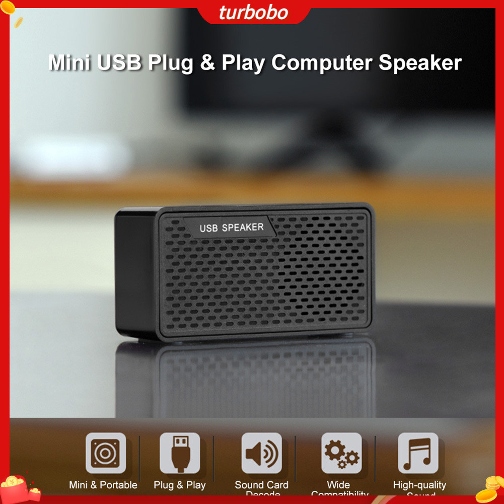 [turbobo] HK-5007 ลําโพง USB 3W ขนาดเล็ก แบบพกพา พร้อมสายเคเบิล 1.2 เมตร สําหรับ PC แล็ปท็อป