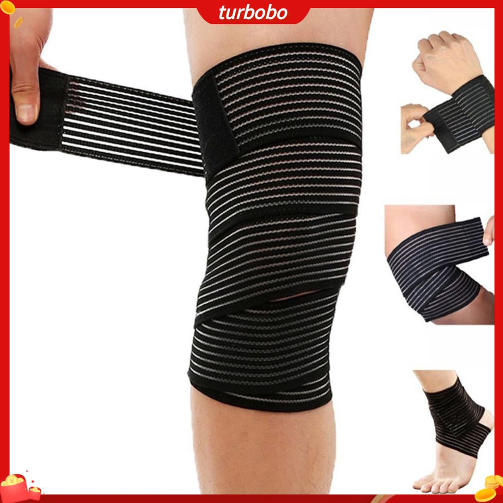 [turbobo] Elastic Sports Wrist Knee Ankle Elbow Calf Arm Support Wrap Knee Band Brace