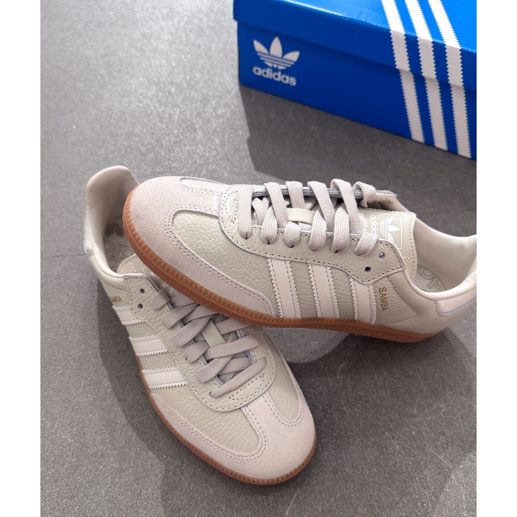 (ของแท้ 100%) adidas originals Samba og รองเท้าผ้าใบลำลองและสบายสำหรับผู้ชายและผู้หญิง
