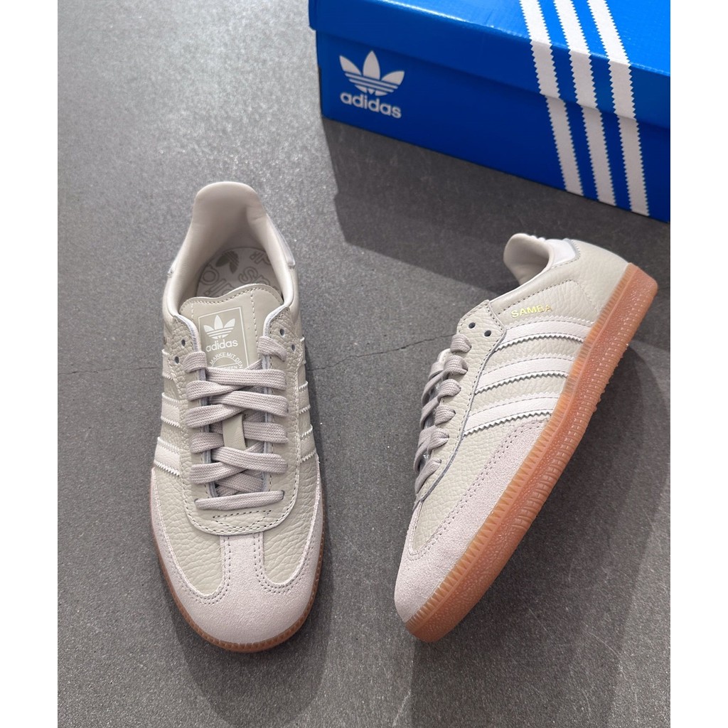 (ของแท้ 100%) adidas originals Samba og รองเท้าผ้าใบลำลองและสบายสำหรับผู้ชายและผู้หญิง