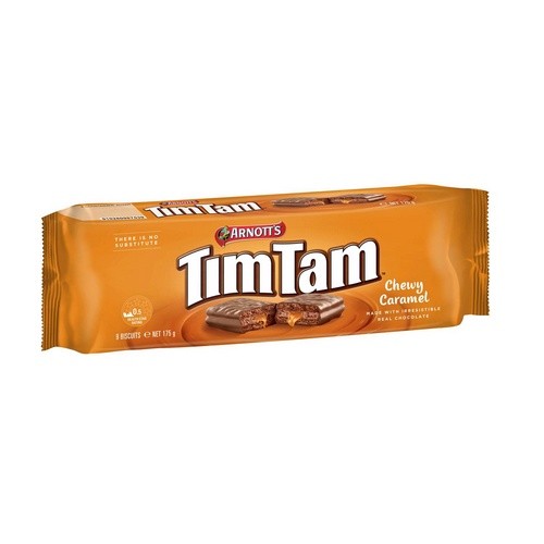 Arnott'S Tim Tam Chewy Caramel 175G ขนม ขนมหวาน ขนมสอดไส้คาราเมล ช็อกโกแลต