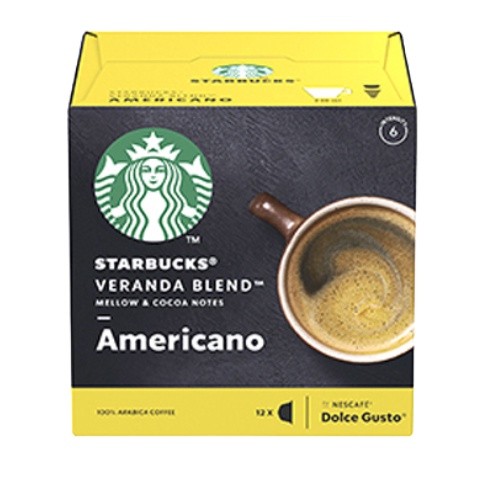 Starbucks Americano Veranda Blend นำเข้าจากอเมริกา กาแฟ กาแฟแคปซูล 12 Capsules