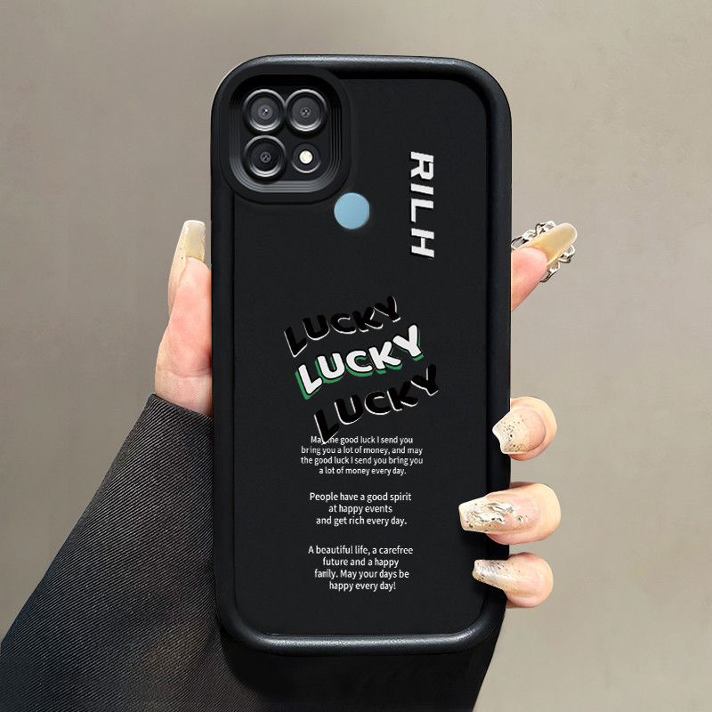 เคสสำหรับ OPPO A15 A15s A35 เคสป้องกันการกระแทกซิลิโคนเคสนิ่มใส่โทรศัพท์โชคดี