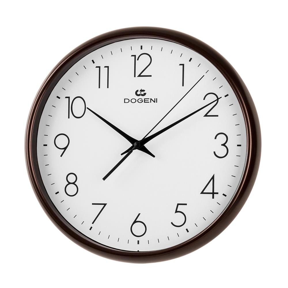 DOGENI นาฬิกาแขวน DOGENI WNP020DB 12 นิ้ว สีน้ำตาลเข้ม ของตกแต่งบ้าน นาฬิกา WALL CLOCK DOGENI WNP020