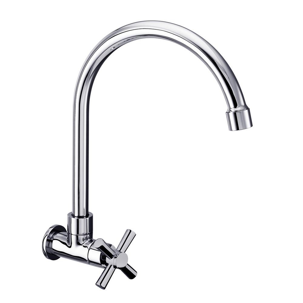 KARAT FAUCET ก๊อกซิงค์เดี่ยวติดผนัง KARAT FAUCET EC-01-531-50 สีโครม ก๊อกน้ำ ก๊อกซิงค์ WALL-MOUNTED 